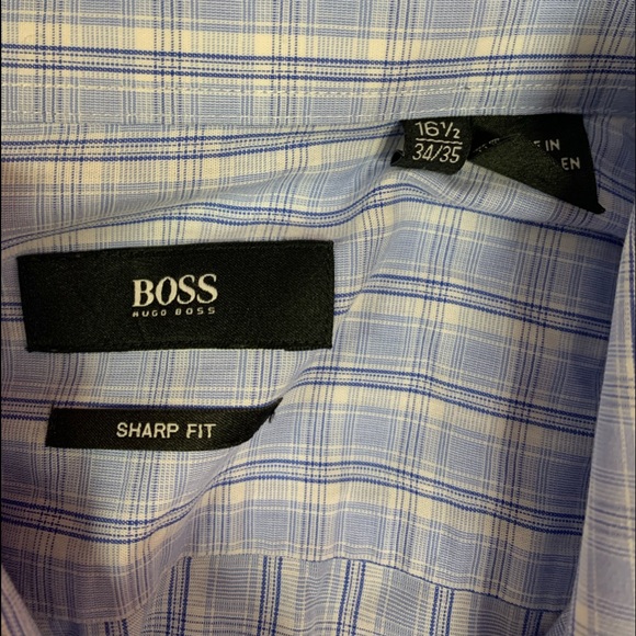 Lot of 3 BOSS Hugo Boss sharp fit dress shirts 
size 16 1/2 x 34-35 EPC - Picture 2 of 4